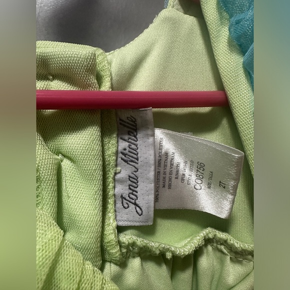 Jona Michelle Green and Blue Ruffle Dress - Picture 3 of 3